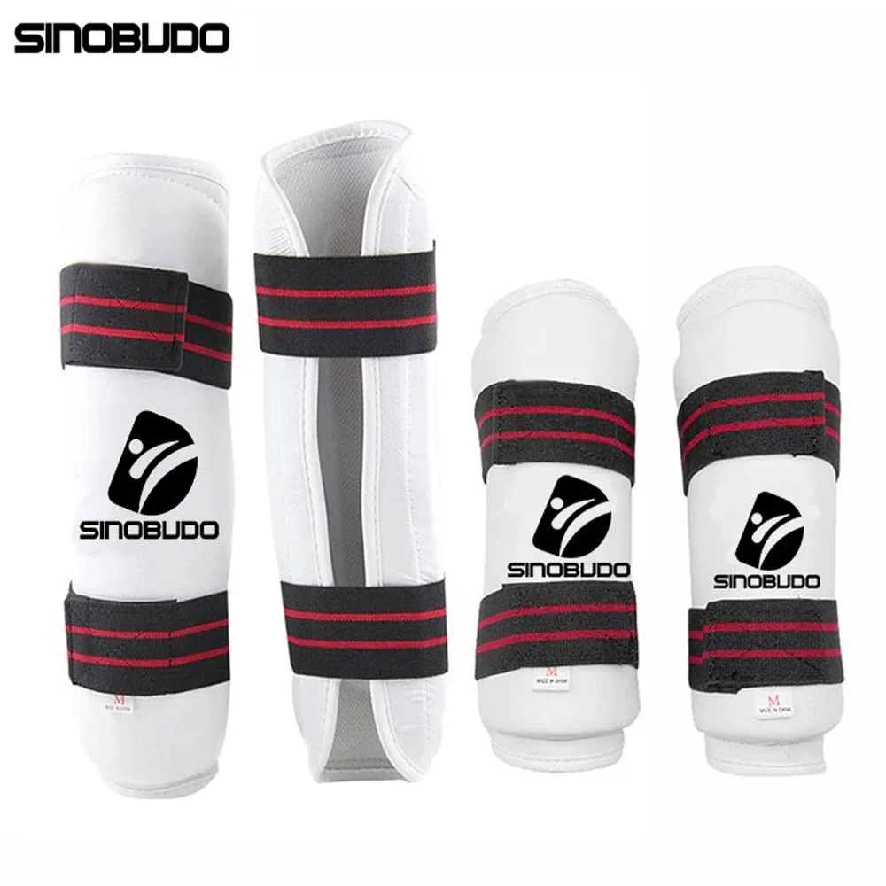 Hot Professional WTF Taekwondo Arm Shin Protector Guard boxe Sparring Sanda taekwondo Leggings da boxe protezione del braccio MMA Gear