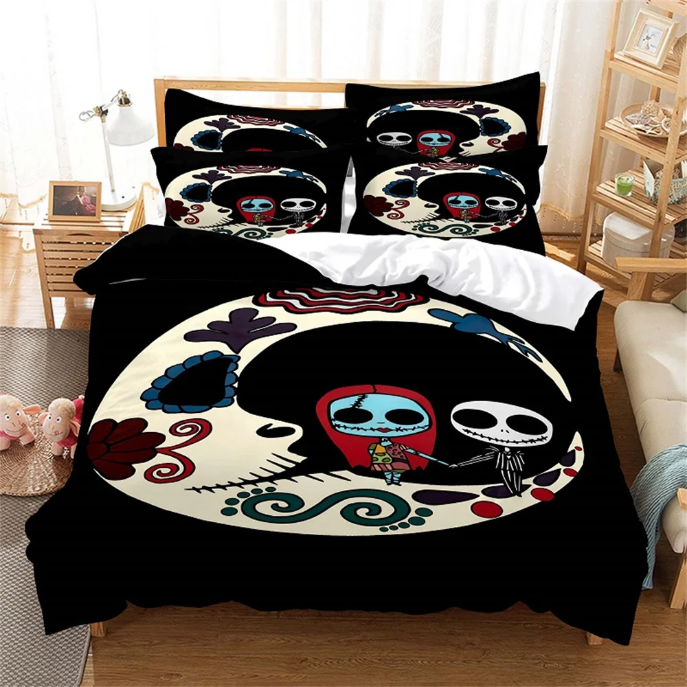 Skeleton Bedding Set Duvet Cover Set 3d Bedding Digital Printing Bed Linen Queen Size Bedding Set Fashion Design  bed cover set