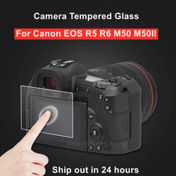 카메라 보호 필름 유리, 오리지널 9H 카메라 강화 유리, 캐논 R5 R6 M50 M50II 카메라 LCD 스크린, EOS M50 R7 R8 R50, 2 개