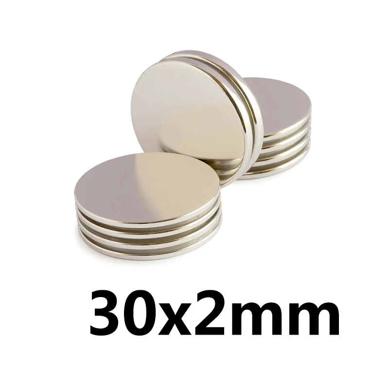 2/5/10/20PCS 30x2 mm N35 Search Major Diameter Magnet 30mmx2mm Bulk Round Magnetic NdFeB 30x2mm Neodymium Disc Magnets 30*2 mm