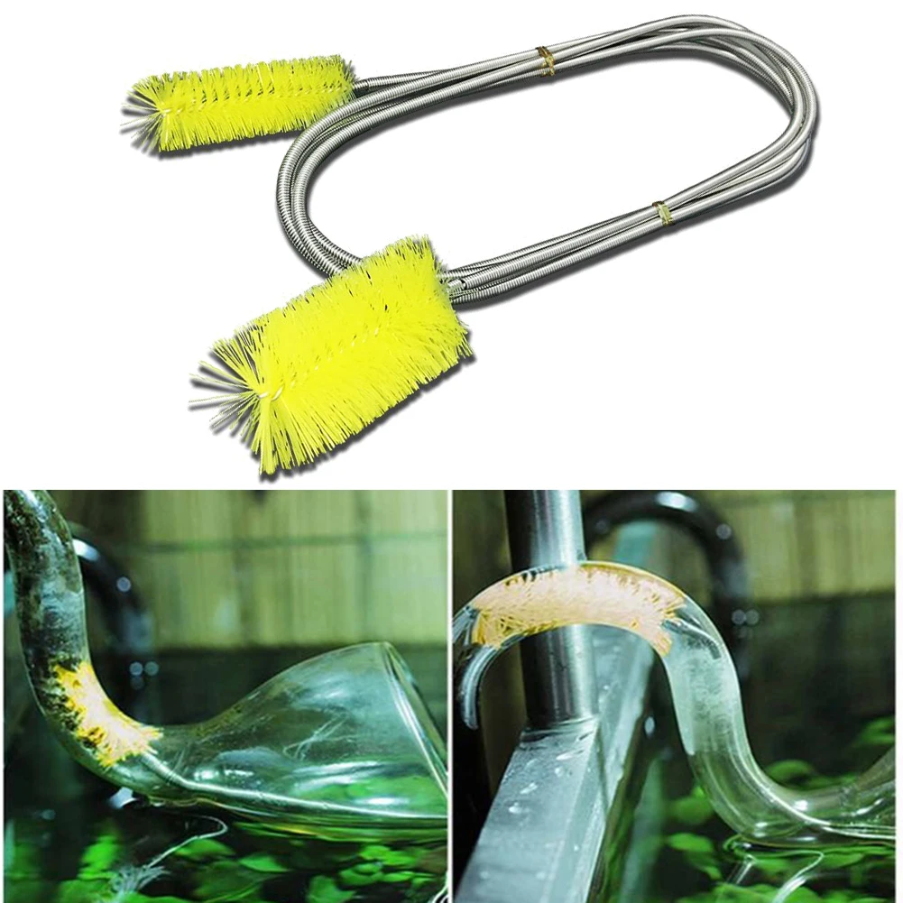 Double-Head Fish Tank External Filter Water Pipe Cleaning Brush Aquarium Scrubber