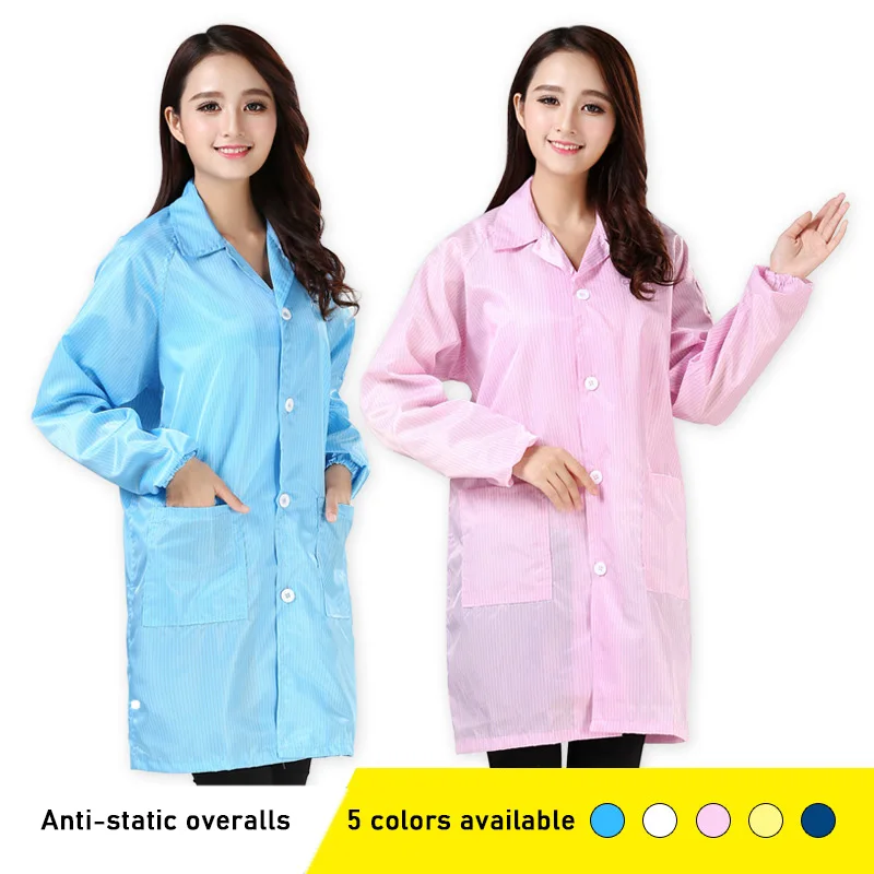 Washable Anti Static Overalls Long Sleeved Anti Fouling Gowns Dust Free Workshops Special Protective Clothing Safe Work Clothes