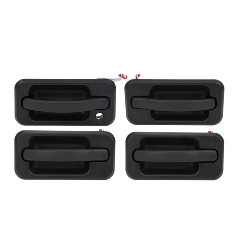 4Pcs Exterior Outside Door Handle Set Auto Parts for 2003-2009 Hummer H2 Black Textured 131609870457 15104792 10360326