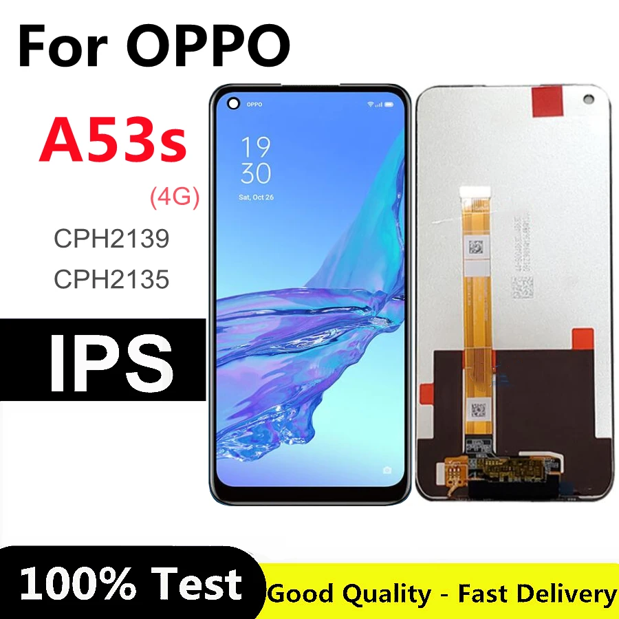 

Черный ЖК-дисплей 6,5 дюйма для Oppo A53s 2020 для OPPO A53S CPH2127 CPH2131 LCD