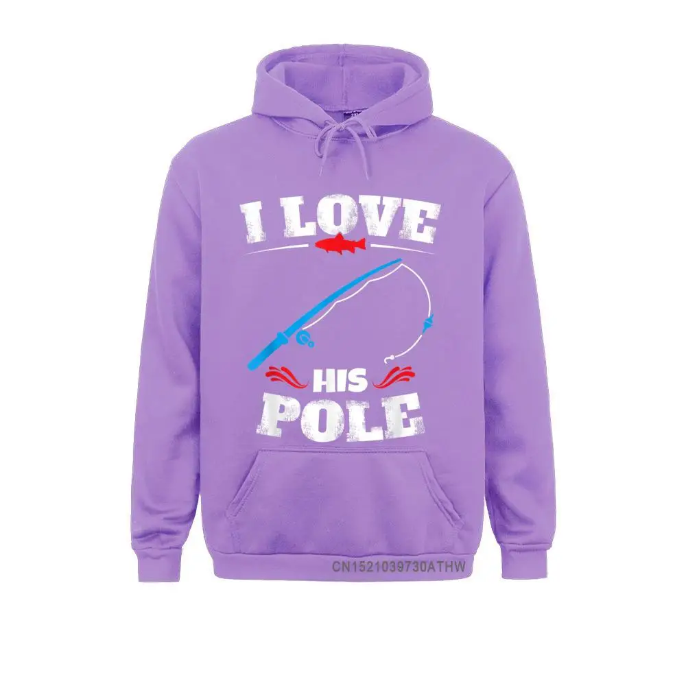 Hoodies Sportswears I Love His Pole Funny Fishin Matching Shirts Hooded Tops Winter Long Sleeve Men Sweatshirts Cool 2021