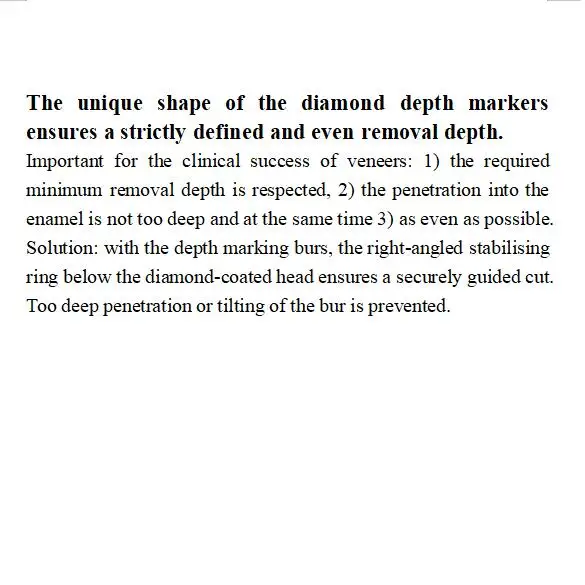 ResyDental strumento diamantato per marcatura di profondità per impiallacciature in laminato porcellanato 20 pezzi stesse frese/lotto