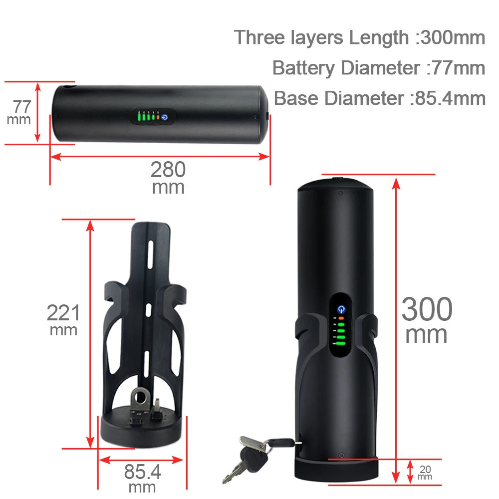 Mini Bottle EBike Battery, 48V 36V 10.5Ah 7Ah with 18650 San-yo L-G Li-ion Cell Pack for Bafang TSDZ2 750W 500W 350W 250W Motor