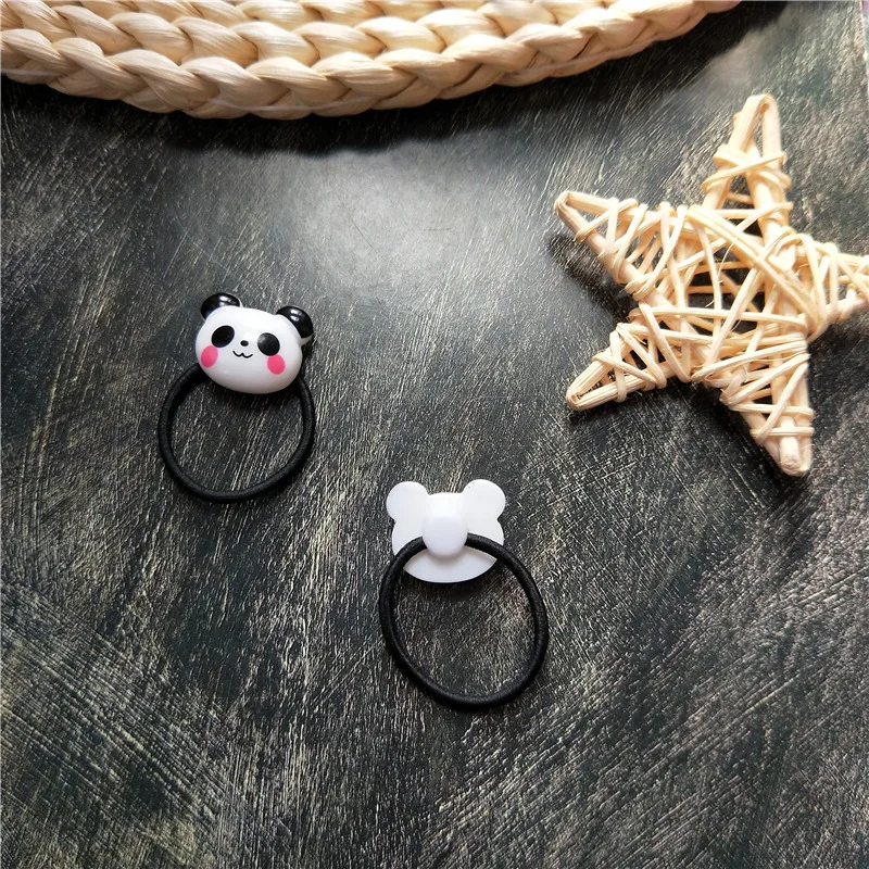 2PCS New Cute Panda BB Clips Cartoon Kids Hairpins Children Headwear Baby Clips Headdress Elastic Hair Bands Girls Accessories