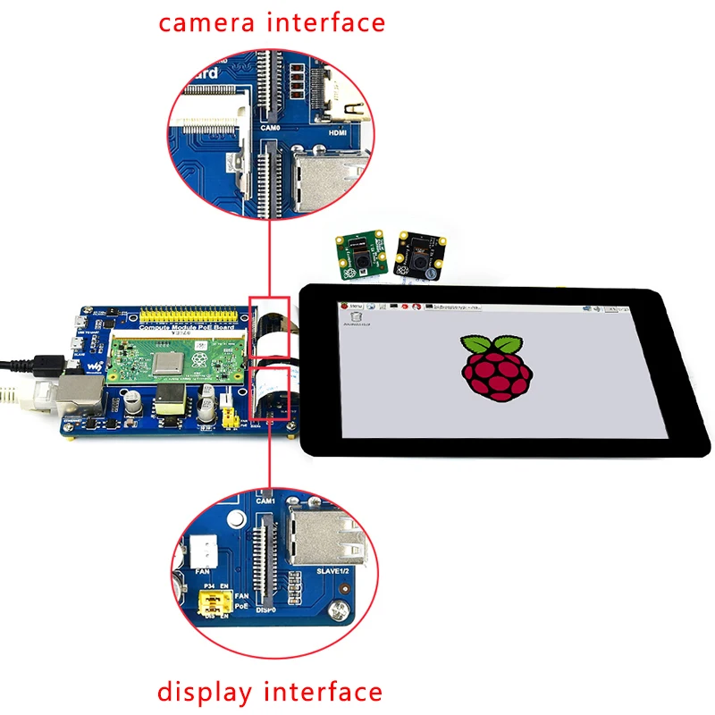 Raspberry Pi Compute Module 3 IO Board with PoE Ethernet 4x USB GPIO Expansion Board for Raspberry Pi CM3 / CM3L / CM3+ / CM3+L