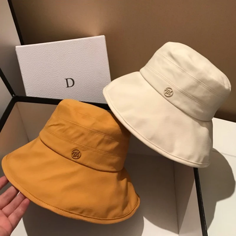 2020 New Hot Fashion Bucket Hat Women Summer Beach Sun Floppy Hats Flat Foldable Cotton Caps