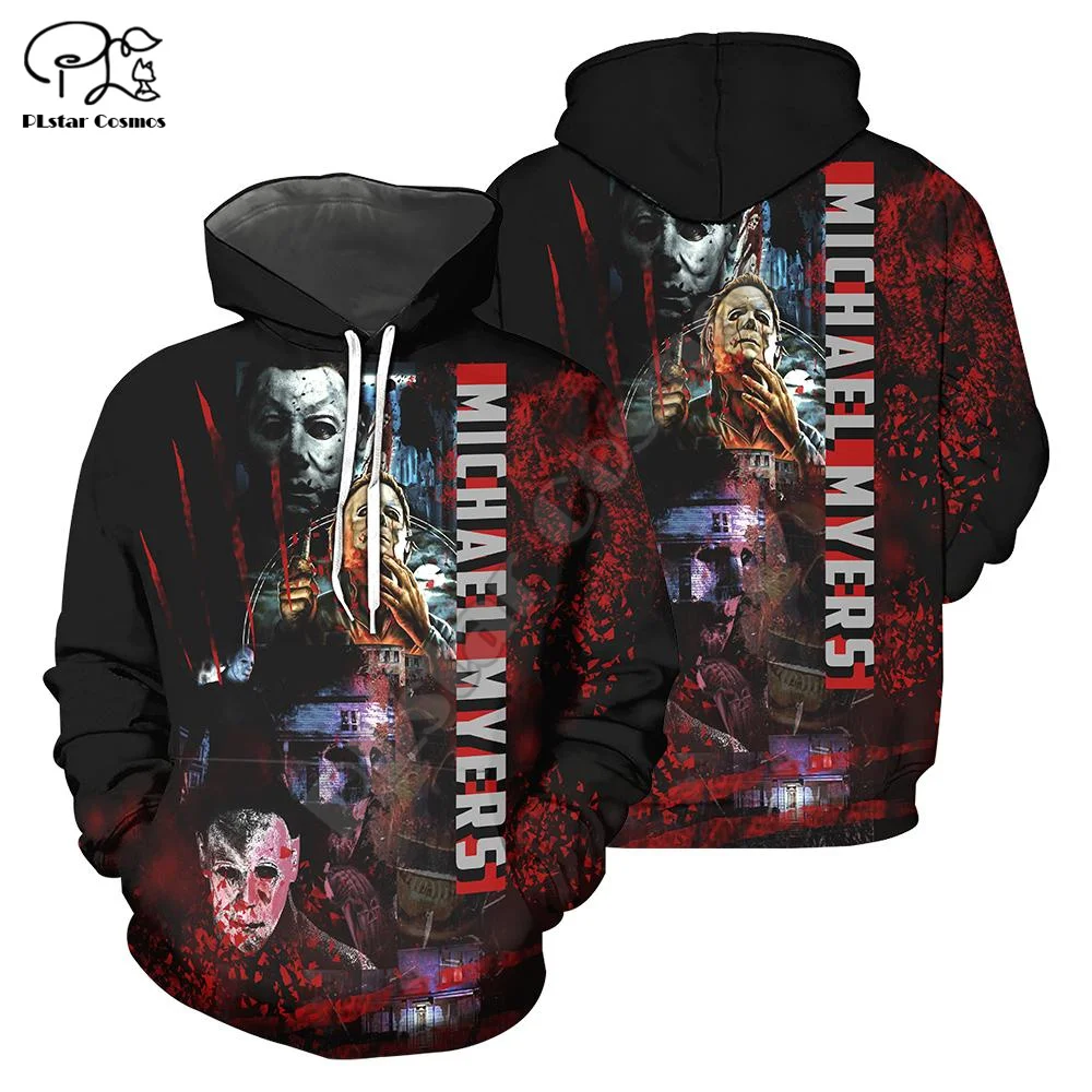 PLstar Cosmos Newest Halloween Movie Michael Myers Horror Terror Colorful 3DPrint Men/Women Streetwear Harajuku Funny Hoodies A9