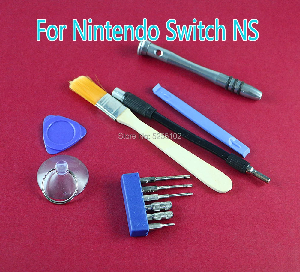 20sets Full Tool Kit Security Screwdriver For NS Switch Professional Repair Game Bit Set Cleaning Brush for Nintendo Switch NS