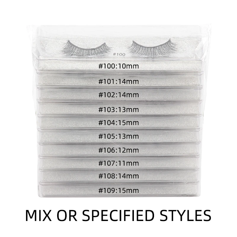 الجملة الرموش البنود السائبة 4/100 قطعة ثلاثية الأبعاد فو المنك جلدة الطبيعية رقيق كاذبة رمش تمديد Wispy وهمية العين لاش ماكياج