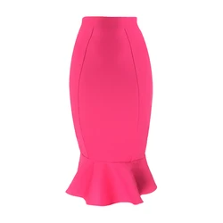 New Bandage Woman Skirt Mermaid Pleated Skirt Long Vintage Summer Skirts For Women Sexy Harajuku High Waist Party Club Clothes