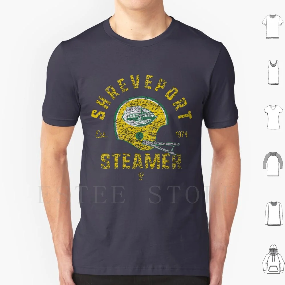 Defunct Series : Shreveport Steamer Defunct Football T Shirt Print Cotton