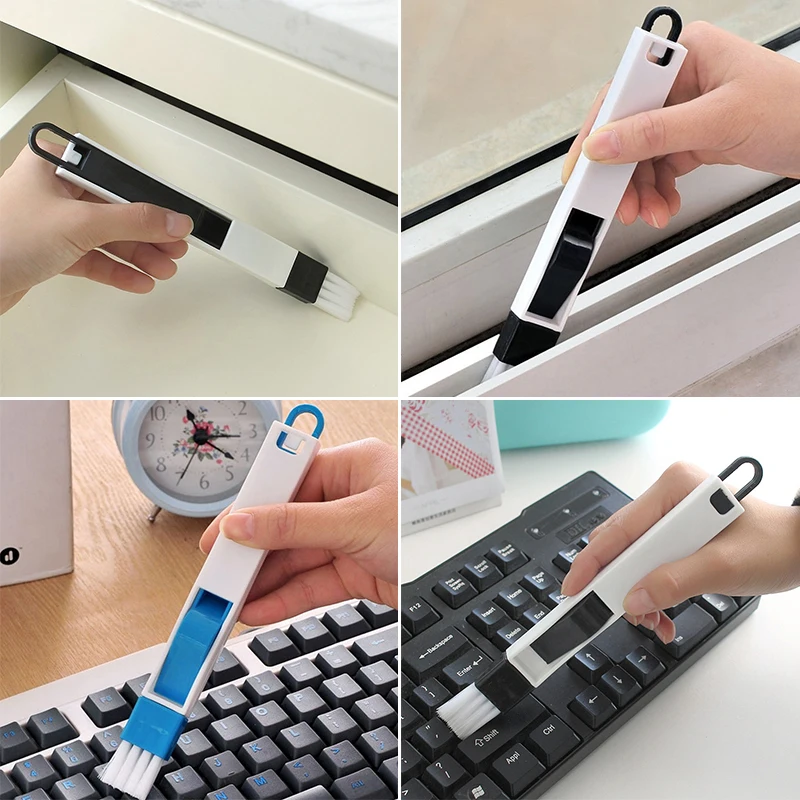 Window Slot Brush Small And Portable Plastic Kitchen Cleaning Multifunctional Cleaning Brush Multifunction 2 Colours Easy To Use