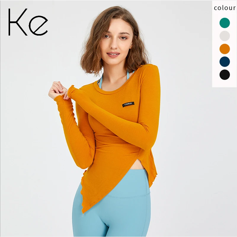 

KE608 fitness clothes women's tight-fitting sexy yoga clothes running training quick-drying T-shirt long-sleeved sports top