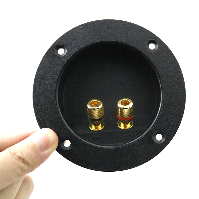 Neue Plug Runde Boxen Mit 2 Banana Jack Subwoofer Lautsprecher Terminal Anschlüsse Glitt