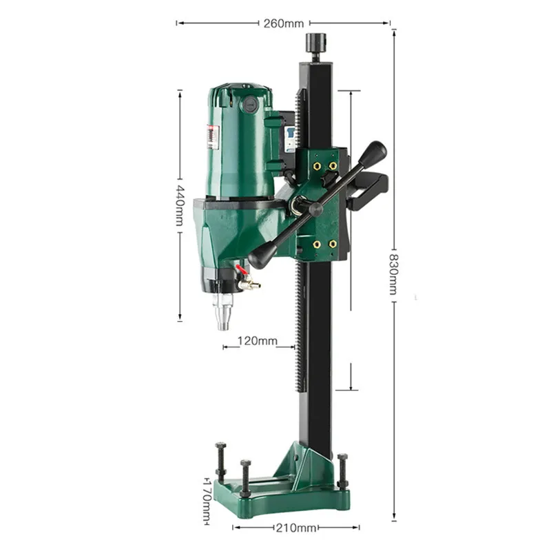 Z1Z-Cf-260 Water Drilling Machine Diamond Drilling Tool High-Quality Engineering Drilling Machine 220V 3900W 600R/min Max.260M