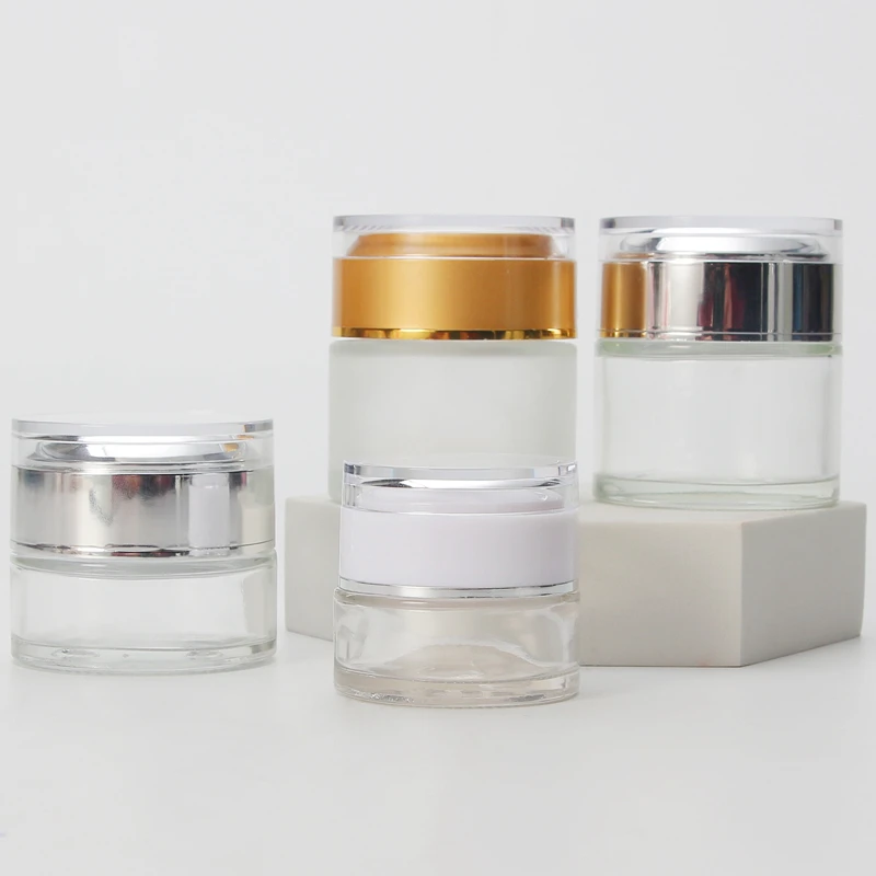 

Wholesale Cosmetic Glass Jar With Screw Cap For Cream Butter Lip Balm Eye Cream Container In Stock