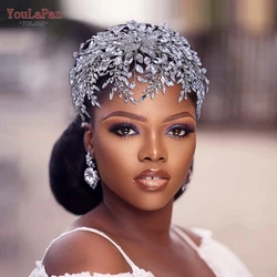 YouLaPan HP420 Luxury Bridal Tiara Wedding Headband Rhinestone Wedding Hair Accessories Handmade Bride Headpiece Head Jewelry