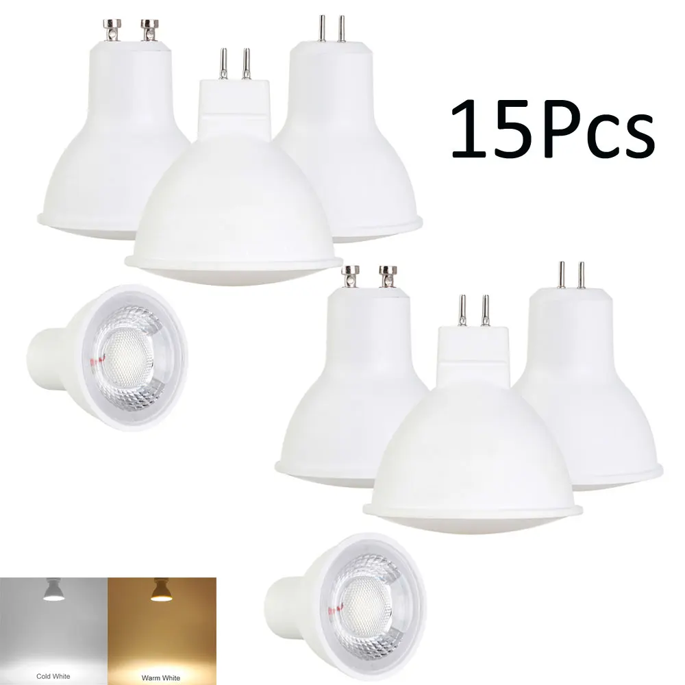 

15Pcs/Lot 5W 7W LED Lamps COB Spotlights MR16 GU10 Spot light Bulb Bright Replace Lamp DC12V AC 85-265V Lighting For Home Decor