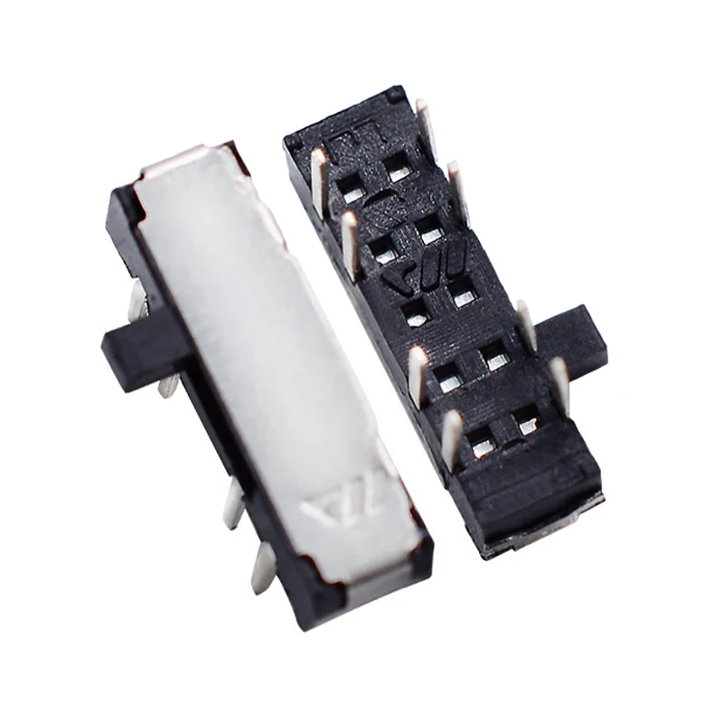 10 pces MSK-23D19 interruptor de toggle pwb painel horizontal slide switch smd tripé engrenagem micro interruptor 8pin