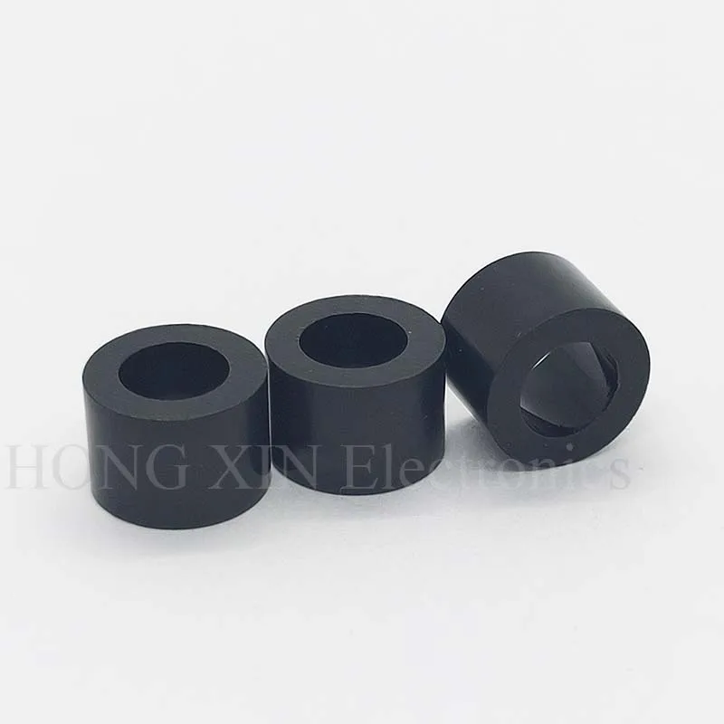 【M4.2*7*5】Black ABS Rround spacer standoff Nylon Non-Threaded Spacer Round Hollow Standoff Washer