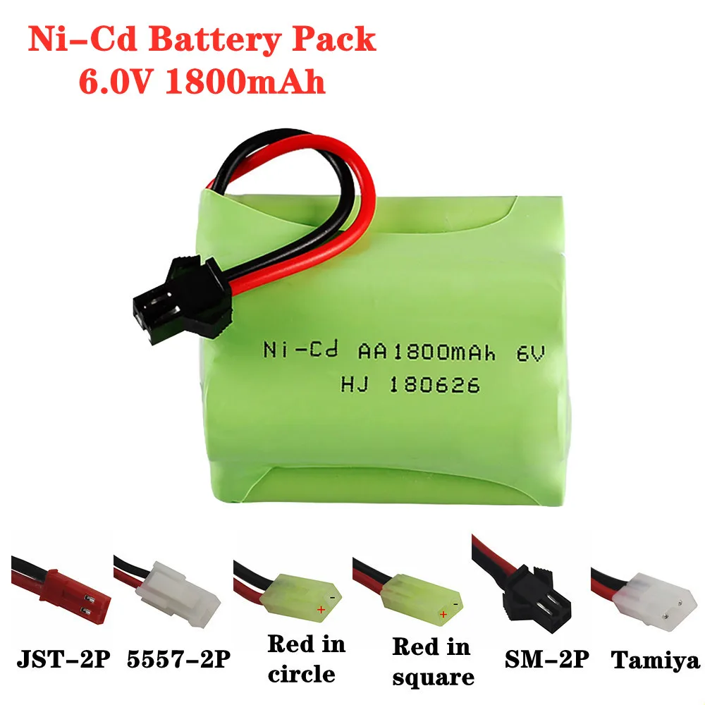 6v 1800mah Ni-Cd Akku Für Rc Spielzeug Autos Tanks Lkw Roboter Gun Boote Teile 6,0 V AA Ni-Mh Akku Pack 1PCS