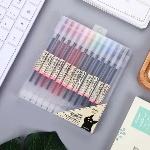 12 Color Ink Pen Set for School and Office hopk