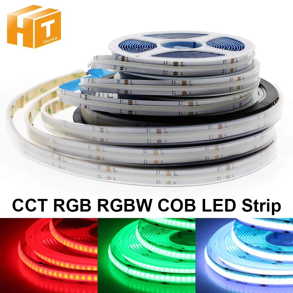 

COB LED Strip 24V 560 840 LEDs High Brightness COB LED Light 3000K 4000K 6000K High Density Flexible IP67 Waterproof