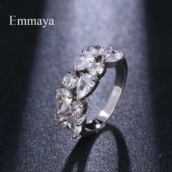 Emmaya Monalisa Series Style Multicolor Attractive Ring With Round Waterdrop Shape Cubic Zircon Women Attend Party First Choice