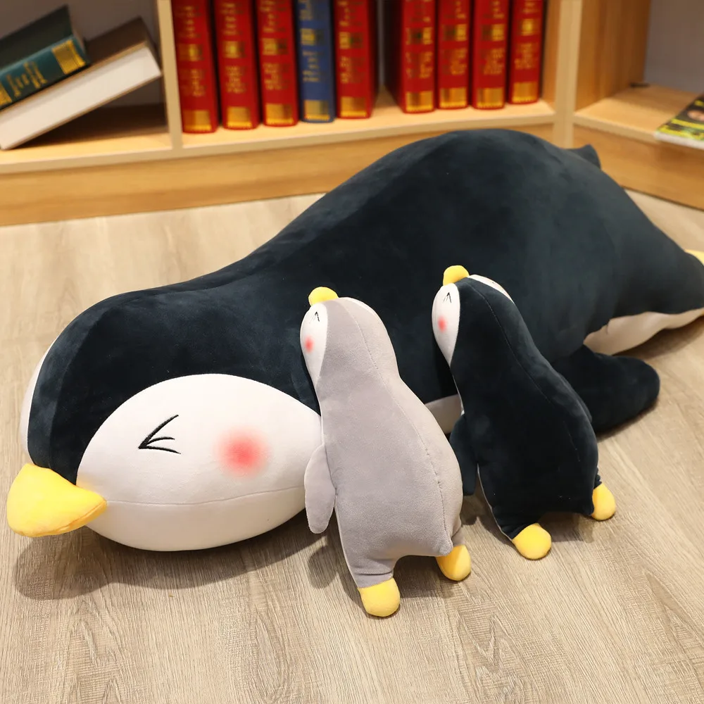 New Arrive 30-100CM Super Soft Lying Penguin Plush Toys Stuffed Cute Animal Children Lovely Cartoon Pilllows Gift For Kids