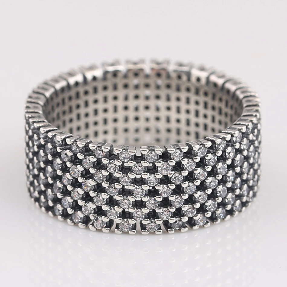 Authentic S925 Silver Ring Sparkling With Crystal Rings For Women Wedding Party Gift fit Lady Fine Jewelry - Image 3