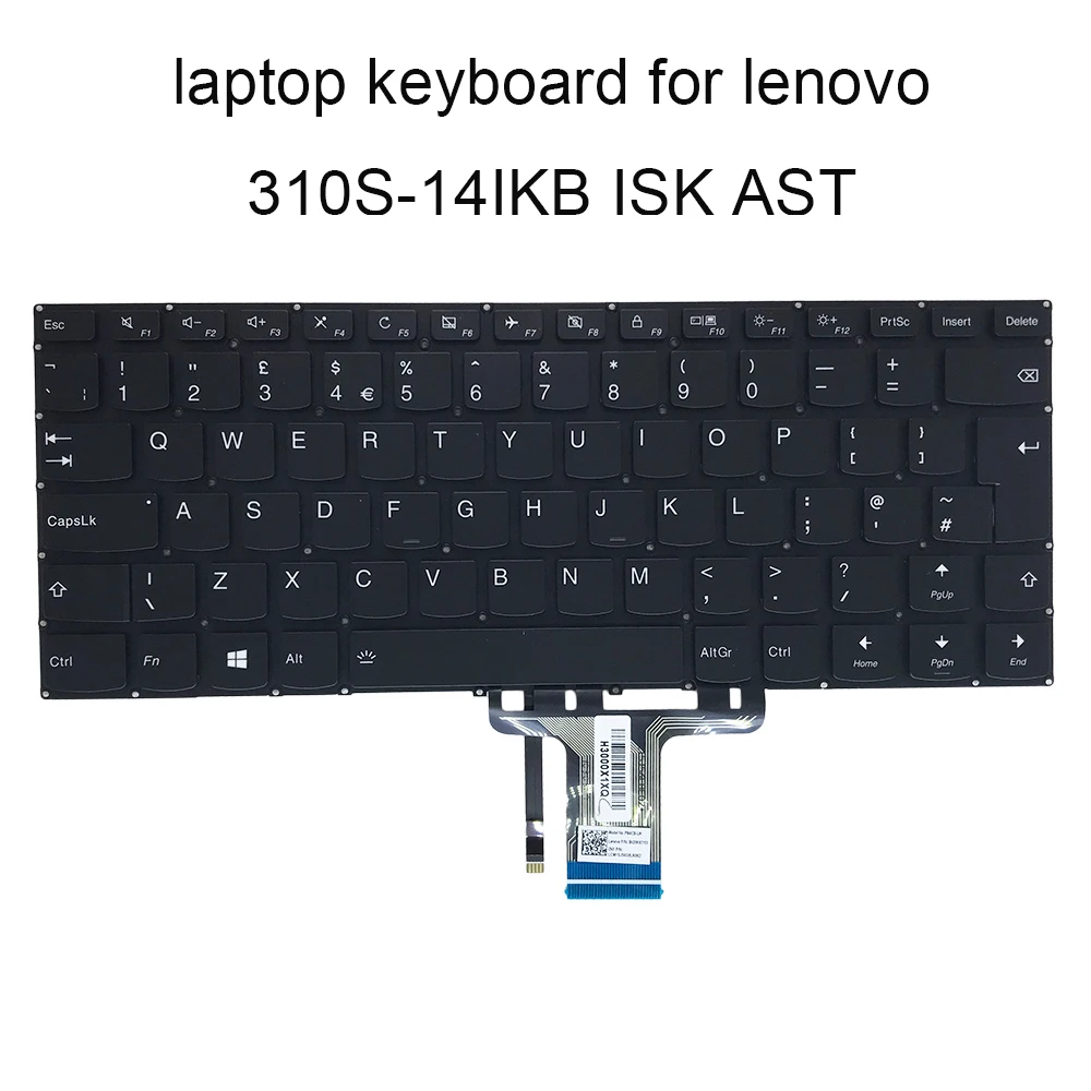 

UK British Turkish Spanish Backlight Keyboard for lenovo Ideapad 310S-14IKB 14ISK 14AST 710S-14 black SN20K82153 SN20K82145 New