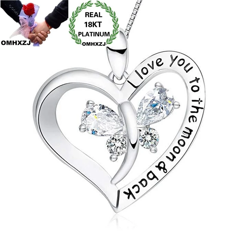 

Ожерелье OMHXZJ из белого золота с фианитами, 18 карат