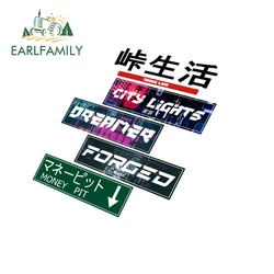 EARLFAMILY pegatinas de vinilo impermeables para coche, calcomanías de 13cm para japonés Tokyo JDM Slap, motocicleta, caravana, accesorios de Anime