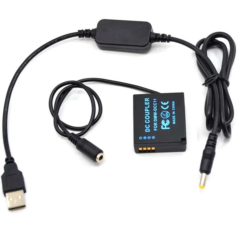 Banco Do poder 5V Adaptador USB + DCC11 DMW-BLG10 BLE9 Manequim Bateria para Lumix DMC-GF6 GF5 GF3 GF3K GX7 GX9 S6 ZS100 LX100 GX80 GX85