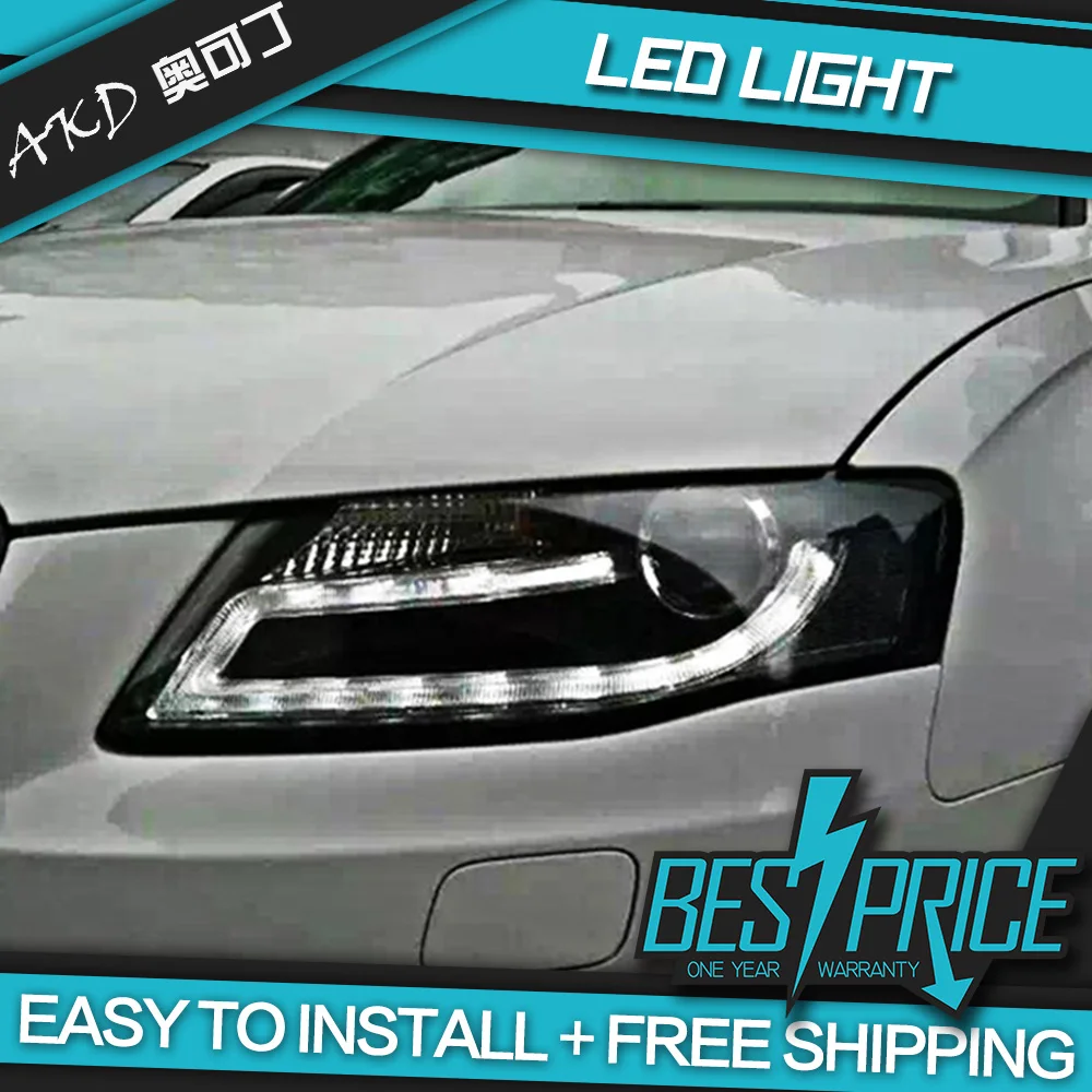 

Car Styling for A4 Headlights 2008-2012 A4L LED Headlight DRL Bi Xenon Lens High Low Beam Parking HID Fog Lamp