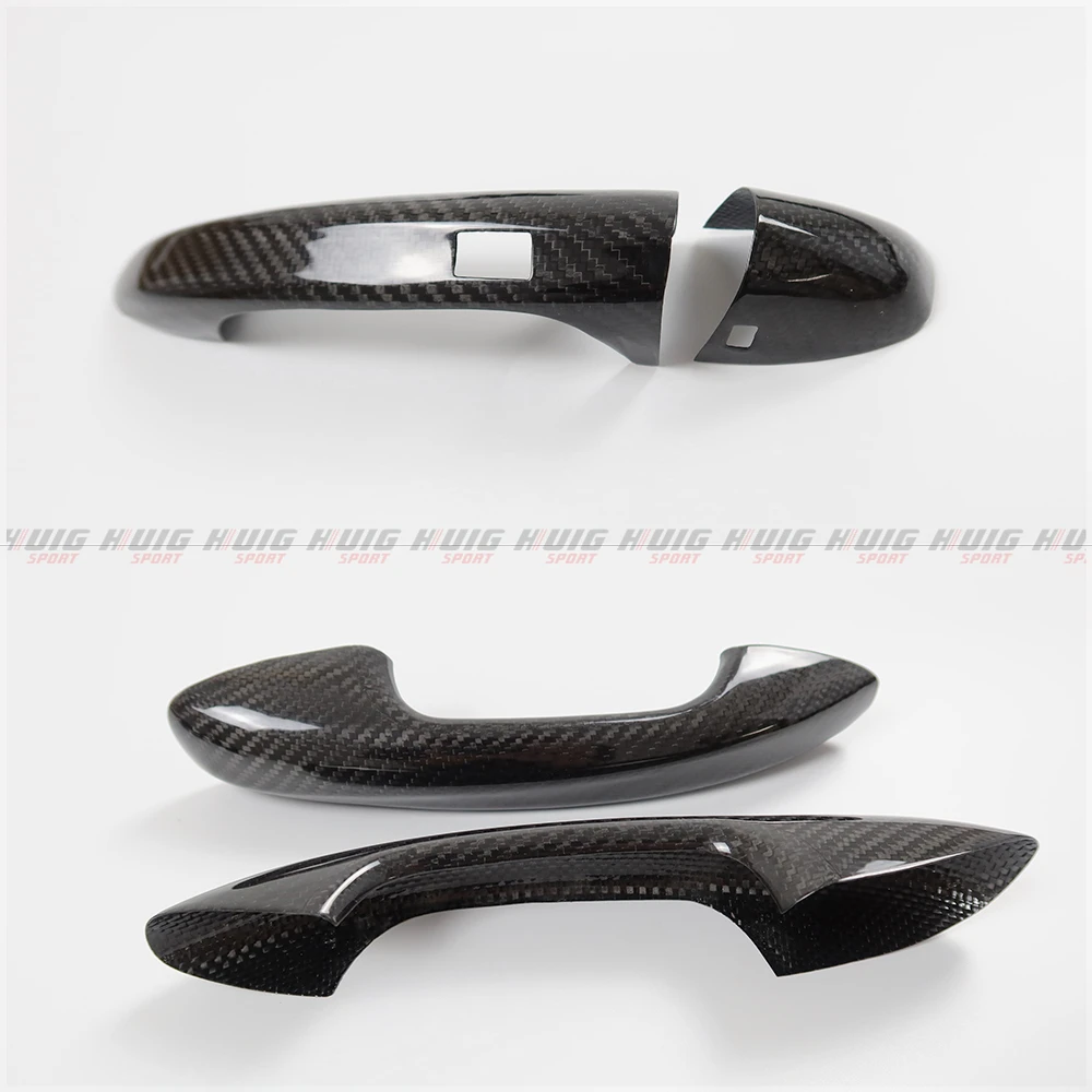 For Benz C E S GLC GLE Class W205 W213 X253 C253 C292 Coupe W222 Real Carbon Fiber Exterior Car Door Handle Cover Trim Sticker