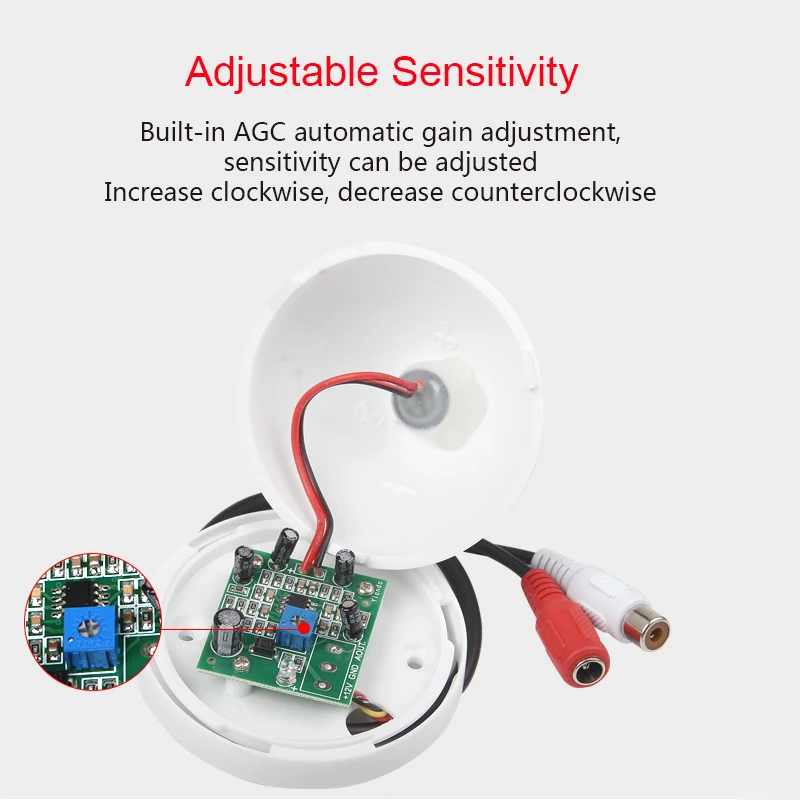 Owlcat Surveillance Mini Microfoon Audio Pick Up Device Microfoon Voor Home Security Ip Camera Dvr Systeem