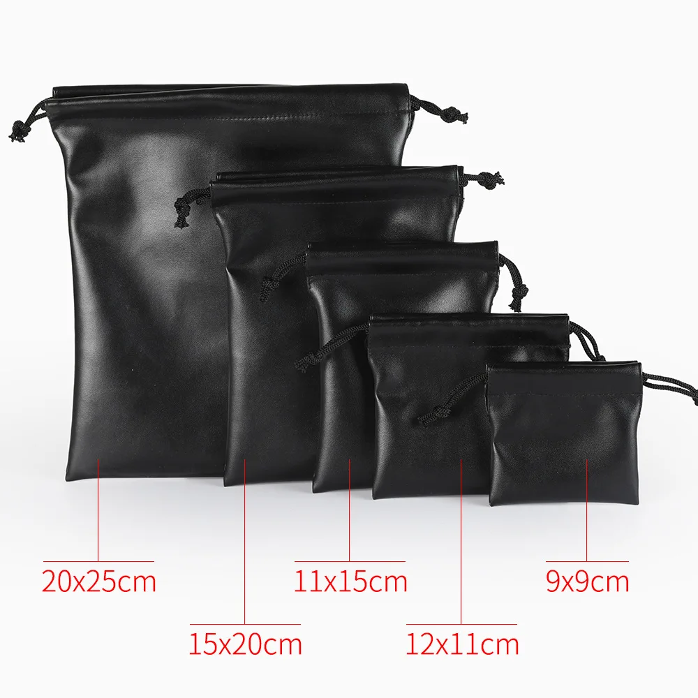 PU portable drawstring bag jewelry storage bag for mobile phone mobile power headset packaging waterproof storage bag