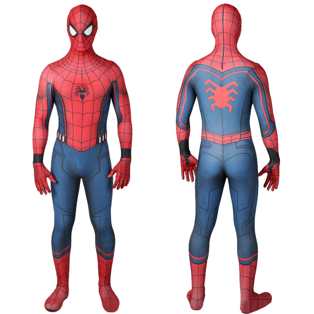 概念スパイダーマンコスプレコスチューム、スパンデックス全身スーツ、ハロウィーンの衣装、スーパーヒーローのボディスーツ、家庭がやって来、新しい