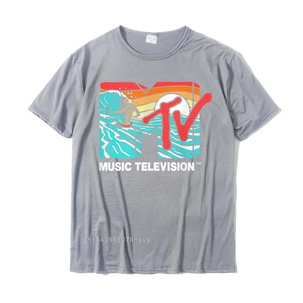 Mademark X MTV - MTV Catch A Wave MTV Surfer Logo Retro Graphic T-Shirt On Sale Men T Shirt Group T Shirt Cotton Casual