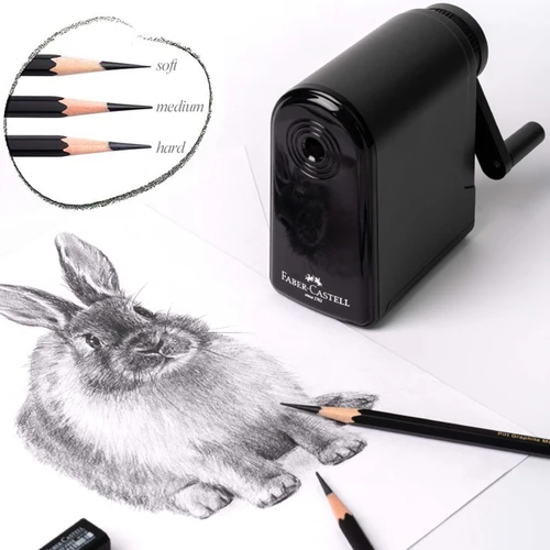 Imagen 2 del producto Faber Castell Artists Sacapuntas de punta larga Puntos ajustables manuales para lápices de carbón artísticos/dibujo/lápices de dibujo