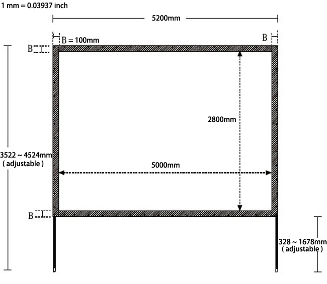 HD 220inch 16:9 Projector Screens Fast Folding Quick Start Front Projection Screen Fabric With Frame Case For Outdoor Cinema