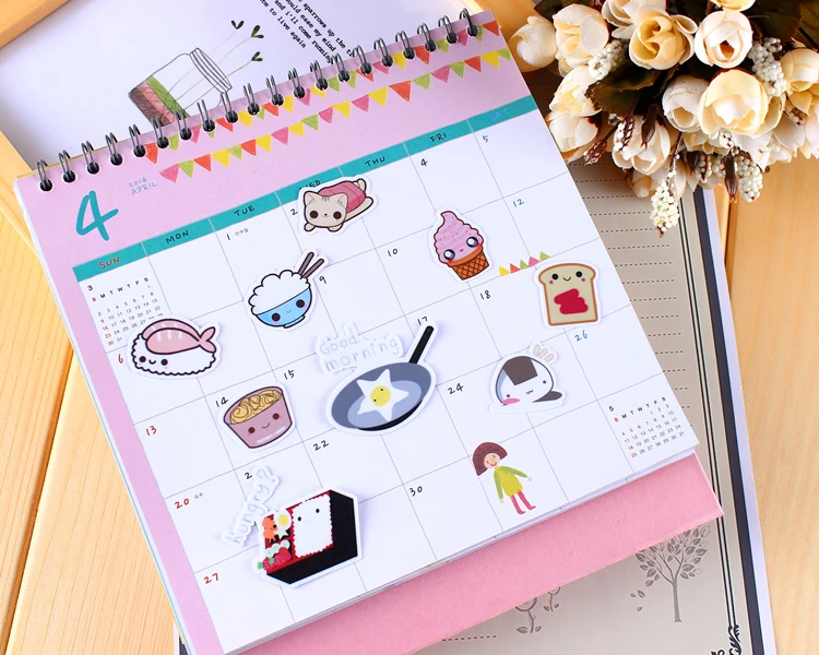 36pcs/lot Cute food Sticker Diy Album Scrapbooking Diary Planner Journal Sticker Decorative Label For Kids