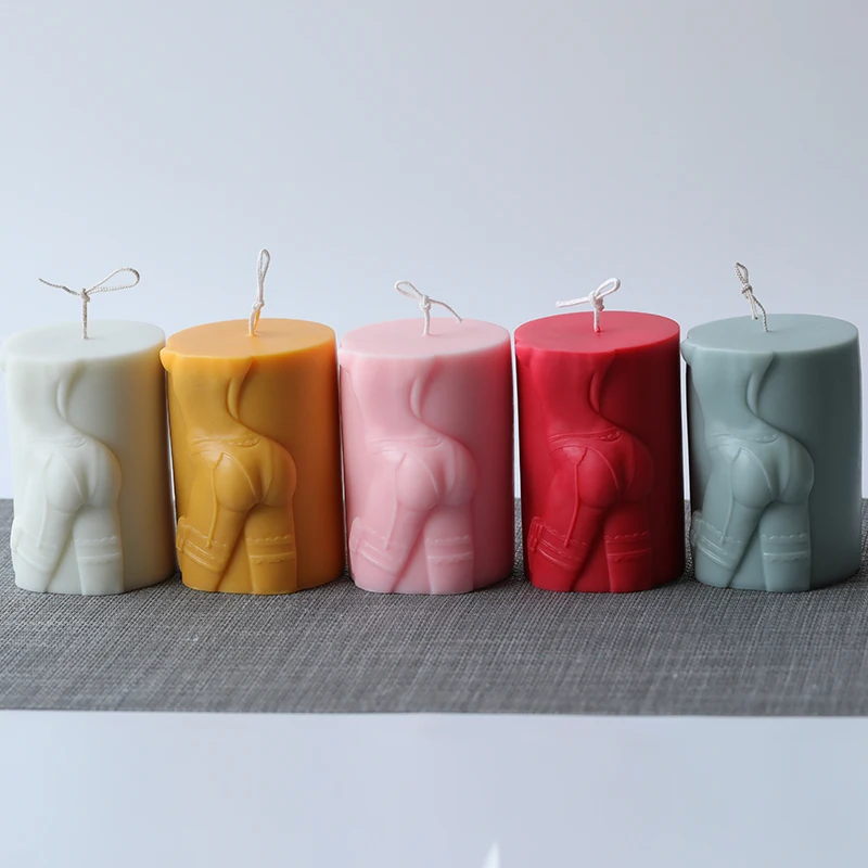 

Creative cylindrical candle temptation aroma candle silicone mold handmade DIY self-made wax material