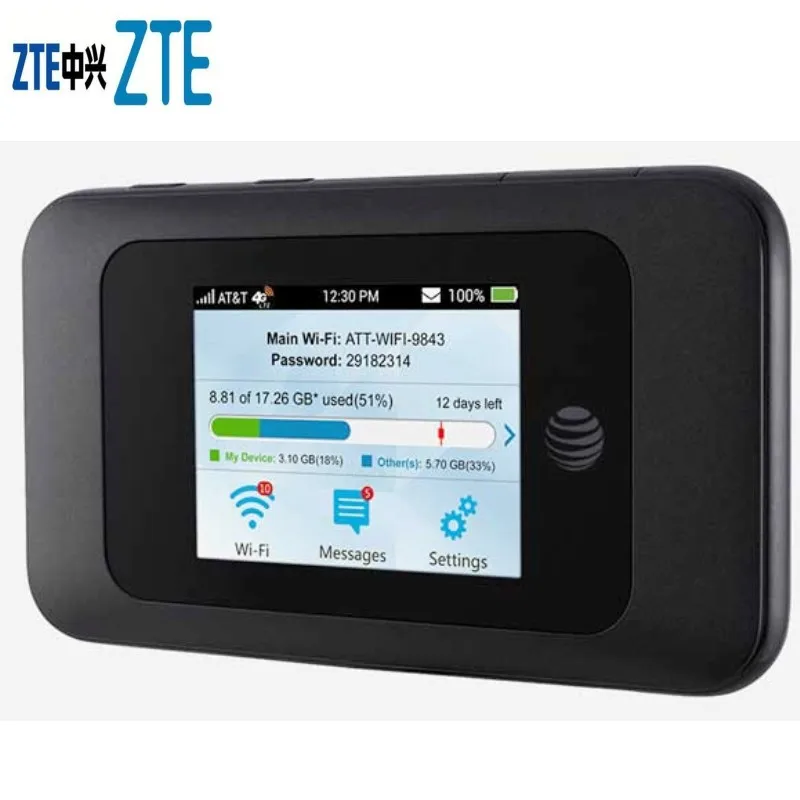 ZTE MF985 AT&T Mobile Wi-Fi Hotspot Modems