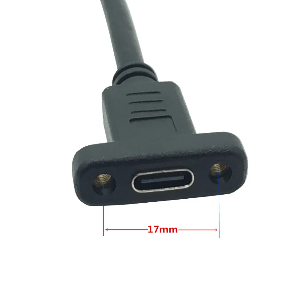 USB 3.1 Type c Male to Female Extension Cable with Panel Mount Screw,USB C female to USBc Male extending Wire Extender Data Cord